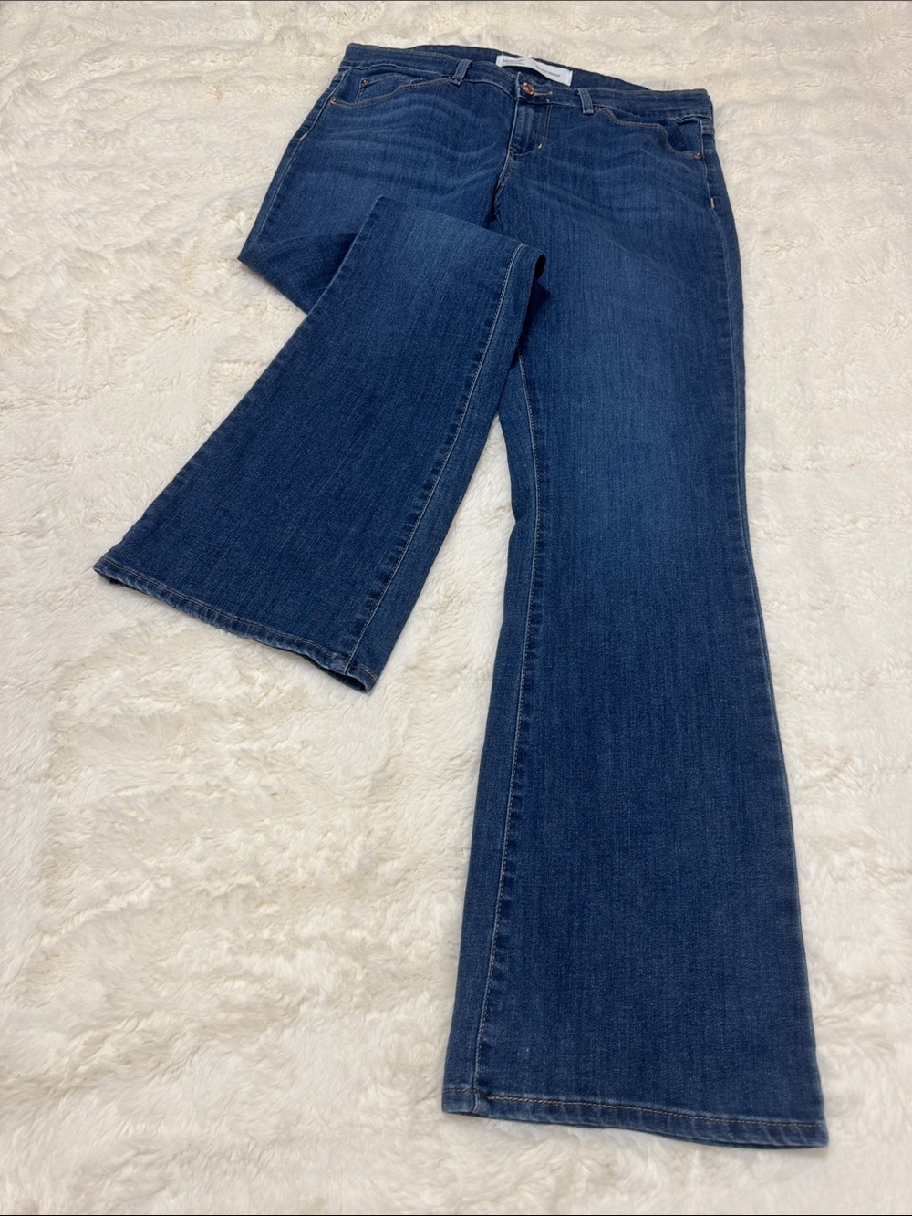 Signature by Levi Strauss Dark Blue Mid Rise Bootcut Jeans
